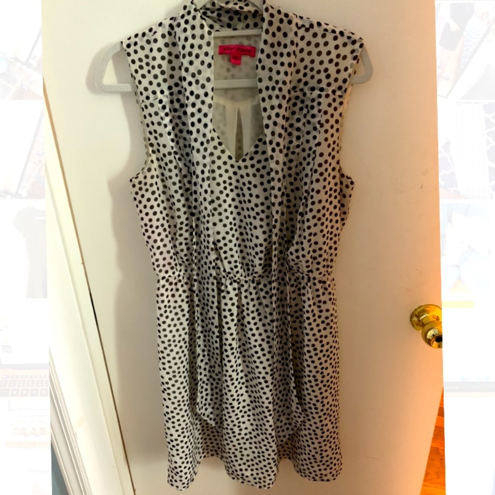Betsy Johnson black and white polka dot dress